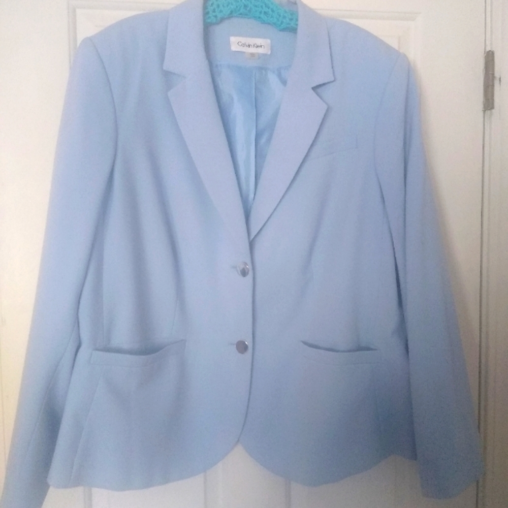 Calvin Klein ice blue blazer jacket